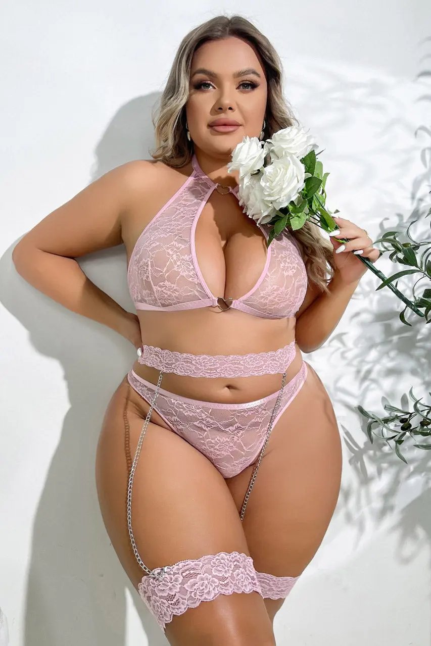 Plus Size Heartbreaker Bra Set 3wishes.com